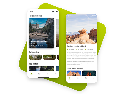 Hiking App Concept app apple application dashboard hiking home ios ui uidesign