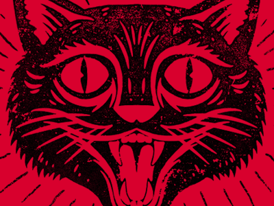 Black Cat design illustration texture vintage