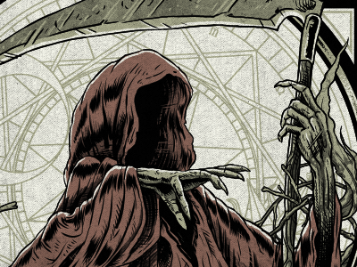 Reaper detail design drawing illustration