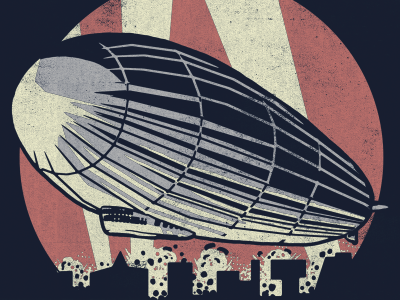 Zeppelin design illustration vintage