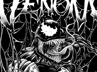 Venom comic drawing illustration