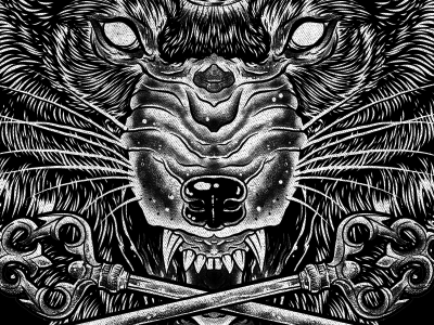 Wolf design drawing illustration