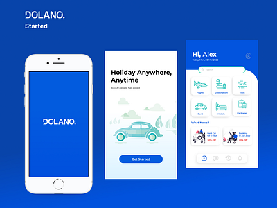 Dolano UI / UX (Started Page)