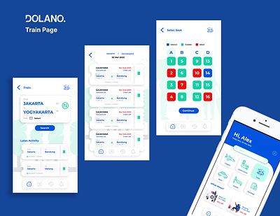 Dolano UI / UX (Train Ticket design graphic design ui