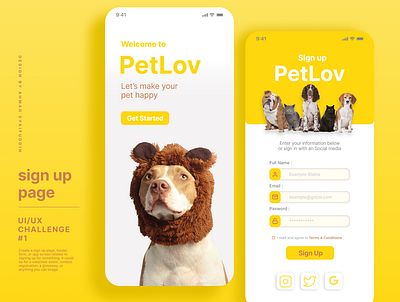 Sign up page UI/UX Challenge Day 1 graphic design mobile app signup ui uiux design