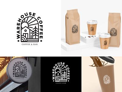 WAREHOUSE COFFEE LOGO branding design digitalimaging graphic logo photoshop ui vector