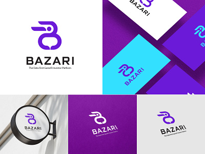 BAZARI LOGO branding design graphic illustration logo vector