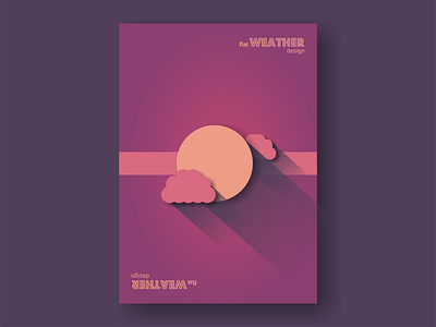 flat weather design flat poster poster art shadow simple design weather