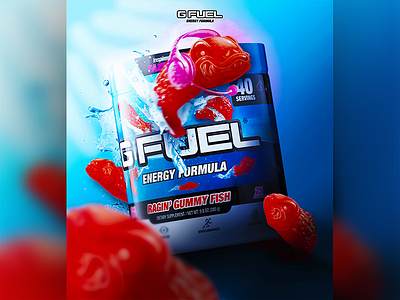 Ragin' Gummy Fish Gfuel Advertisement gfuel advertisement