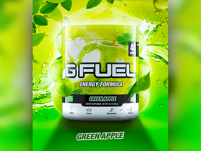 Green Apple GFuel Advertisement