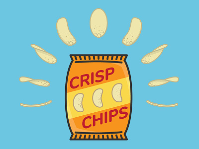 Crisp Chips chips eat food icon illustration simpsons snacks