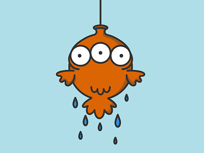 Blinky blinky fish fishing icon illustration mutation simpsons