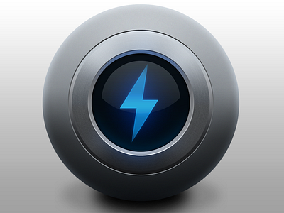 Unused Icon ball blue bolt glow icon illustrator logo metal orb photoshop shiny unused