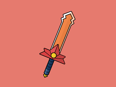 Maple Sword graphic illustration maple sword maplestory nexon sword video games