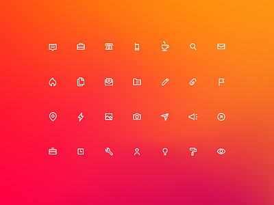 Icons for Goracio website adobe gradient icons illustration illustrator ui vector web