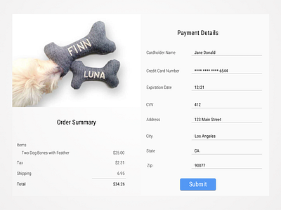 DailyUI #002 - Credit Card Checkout