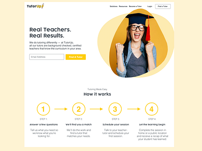 TutorUp - Homepage redesign