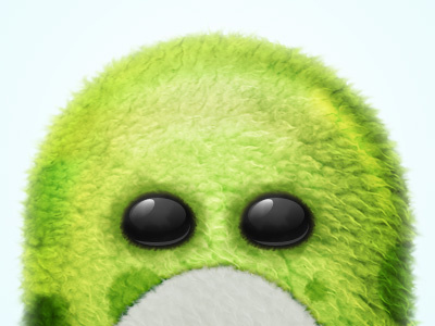 Mr Furrie cute furry green toy