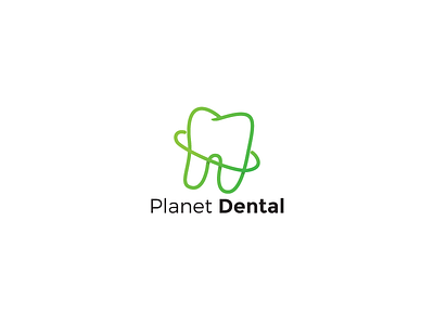 Planet Dental branding creative dentist design logo