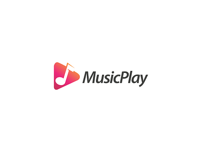 MusicPlay Logo app branding creative design logo music