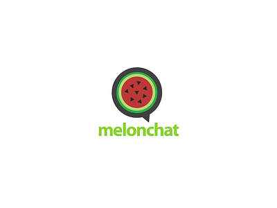 Melonchat app branding chat creative design logo