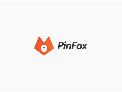 Pinfox branding creative design logo minimalist pin