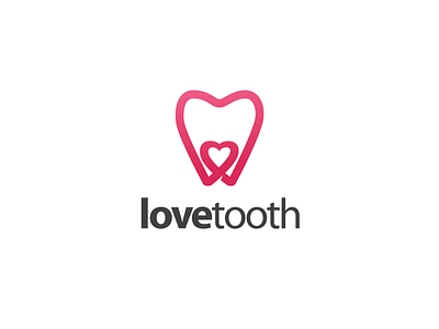 Love Tooth branding creative dentist design logo