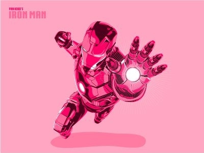 Iron Pink cartoon iron man marvel pink stark tony