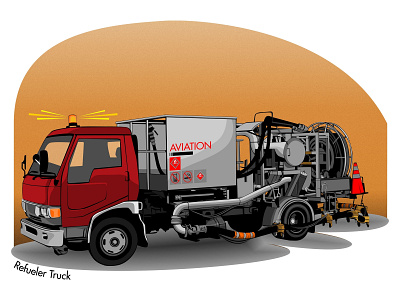 Refueler Truck car cartoon vector vectorart vehicles