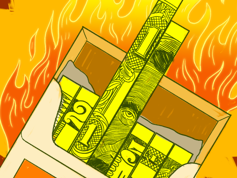 Quit and Save Money freelancer director art design drawing joshlees illustration