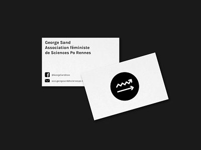 Visit card for George Sand Association association business card design feminism graphic design identity logo logodesign visit card visual identity