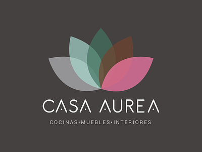 Casa Aurea Logo brand branding flower kitchen logo logo nature