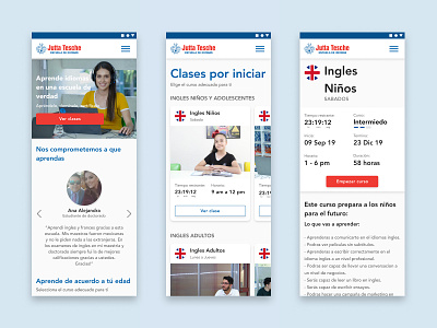 Jutta Tesche Website courses english school responsive school website website design