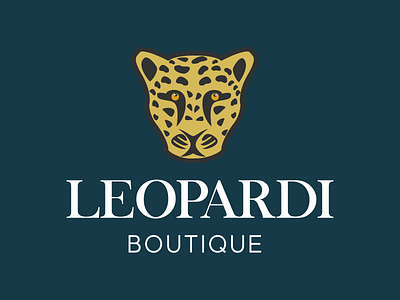 Leopardi Boutique Logo animal branding leopardo logo man