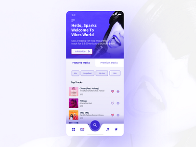 Vibes music app design design app mobile app music ui
