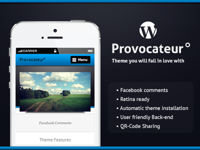 Provocateur° mobile retina theme ui web wordpress wp