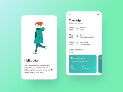 Illustration Mobile App app app design drawing girl illustration mobile ui travel ui ux