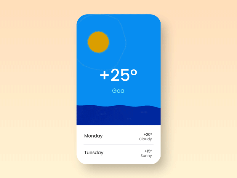 Weather Day Night Animation animation application clean gif illustration interaction mobile mobile app ui ux
