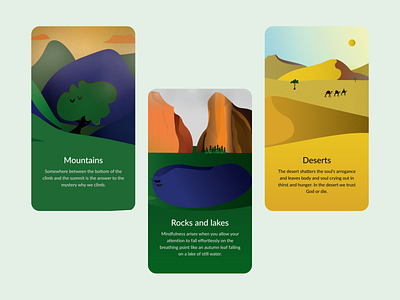 Tourism App Illustrations app application clean illustration mobile nature tourism ui ux vector