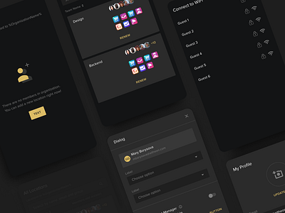 Mobile Application android app application clean dark mode ios luxury mobile ui ux