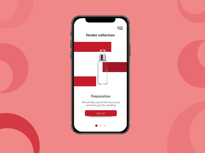 Perfumes store mobile animation