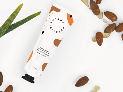 Botany Kitchen cosmetics mock up packaging design pattern