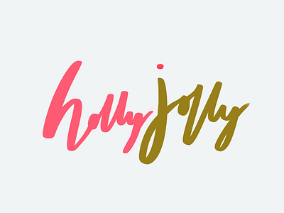 Holly Jolly lettering with Procreate