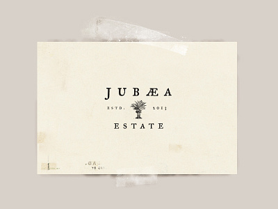 Jubaea Estate Brand Identity brand branding elegant emblem estate illustration logo natural olive oil packaging palm tree vineyard
