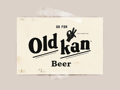 Old Kan Beer Logo anti logo beer beer branding brand illustration logo nothing something oakland ok land old kan