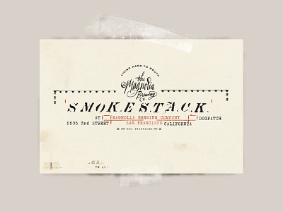 Smokestack Logo - Magnolia Brewing Company ascii barbeque beer brand branding brewery california identity logo nothing something nothingsomething smokestack