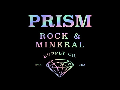 Prism Rock Supply branding dallas diamond logo prism rocks