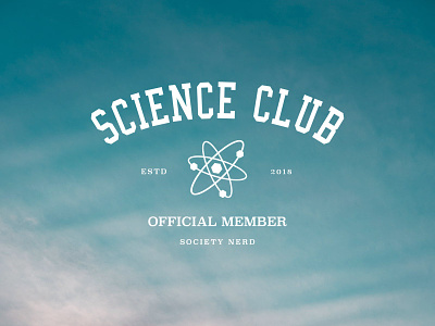Science Club badge branding club logo member school science