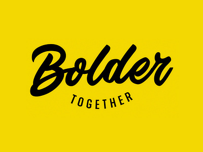 Bolder Together Logo black branding conference logo together yellow