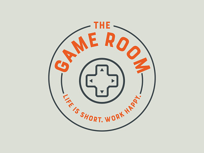 Game Room Logo branding circle design game logo game room gamer logo logo design orange sign